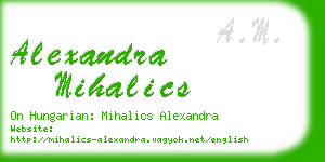 alexandra mihalics business card